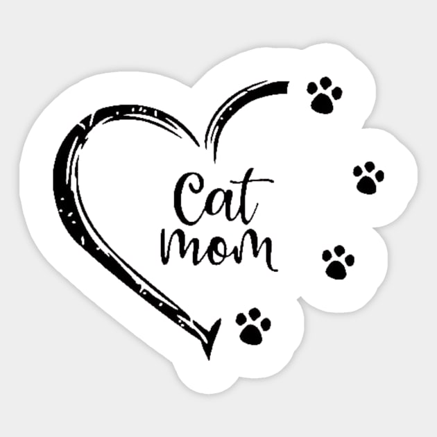 Cat Mom, Cat Lover , Gift For Mom, Fur Mama Gift, Mother's Day Gift, Cat Names Sticker by creativitythings 
